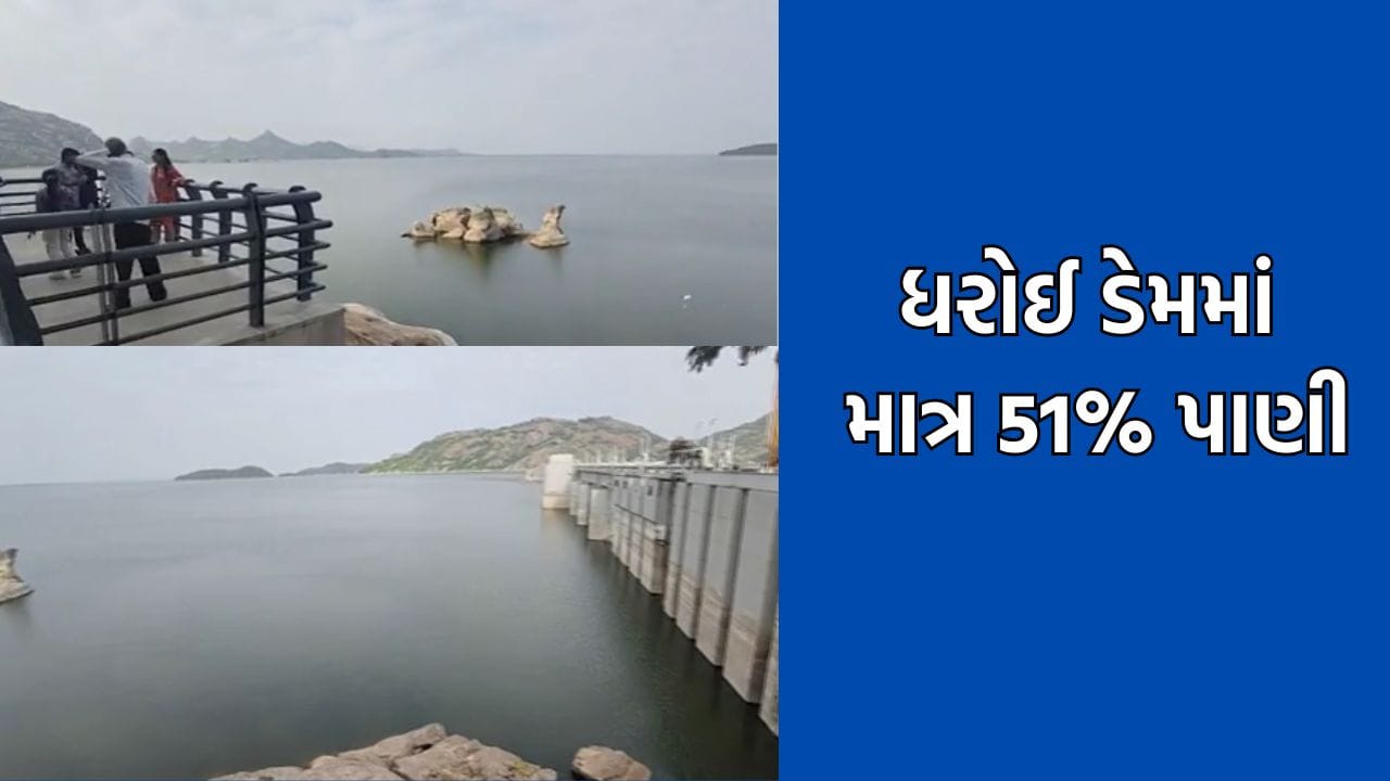 જળસંકટના ભણકારા વચ્ચે, ઉત્તર ગુજરાતની જીવાદોરી ગણાતા ધરોઈ ડેમમાં માત્ર 51% પાણી- જુઓ Video જળસંકટના ભણકારા વચ્ચે, ઉત્તર ગુજરાતની જીવાદોરી ગણાતા ધરોઈ ડેમમાં માત્ર 51% પાણી- જુઓ Video