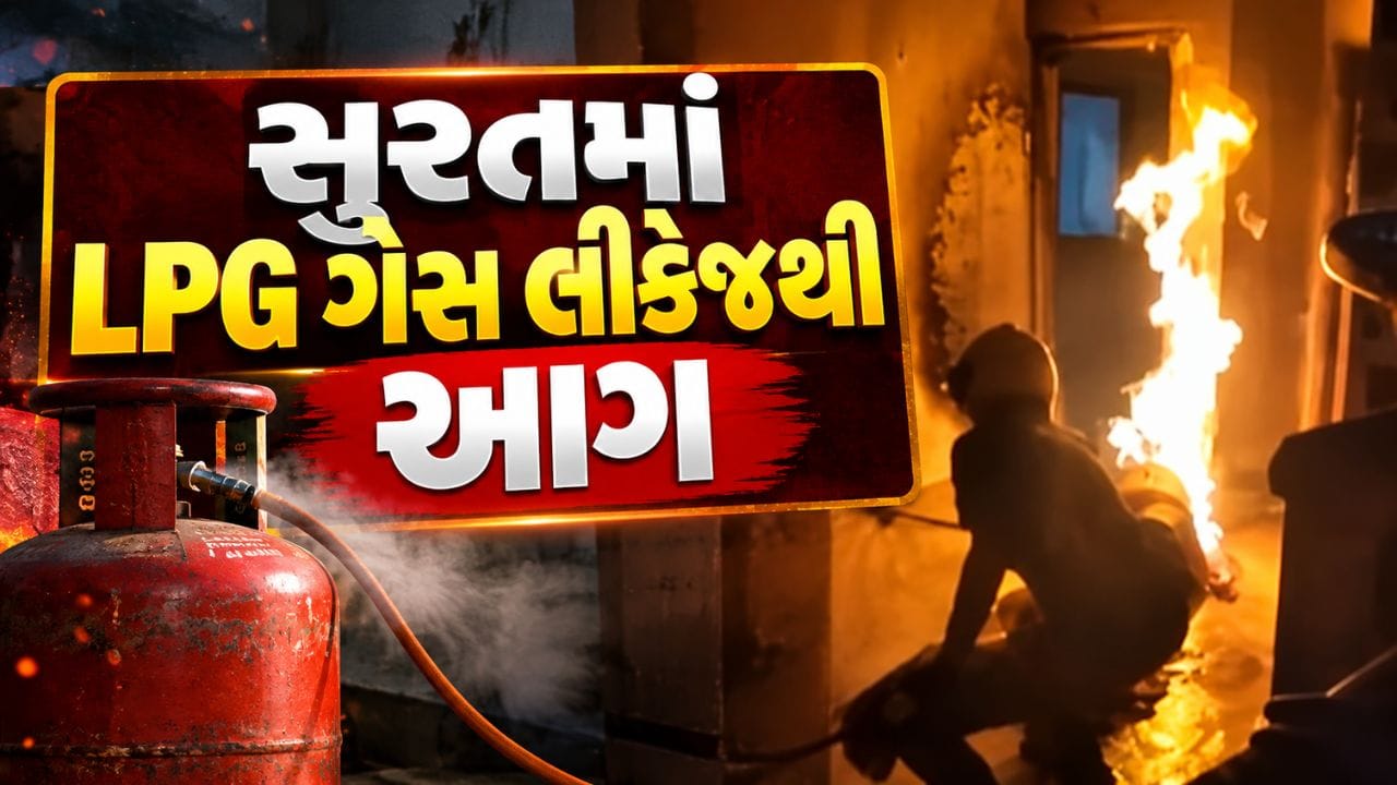 Breaking News : સુરતના કામરેજમાં LPG ગેસ લીકેજથી ભીષણ આગ, વૃદ્ધા દાઝી, જુઓ Video Breaking News : સુરતના કામરેજમાં LPG ગેસ લીકેજથી ભીષણ આગ, વૃદ્ધા દાઝી, જુઓ Video