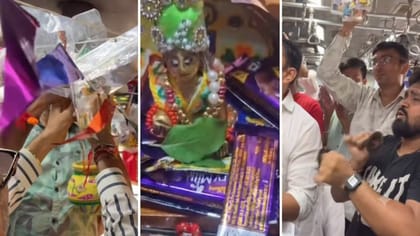 મુંબઈ લોકલ બની ગોકુળ: ડબ્બામાં જ સજાવાઈ દહીંહાંડી અને લડ્ડુ ગોપાલ !