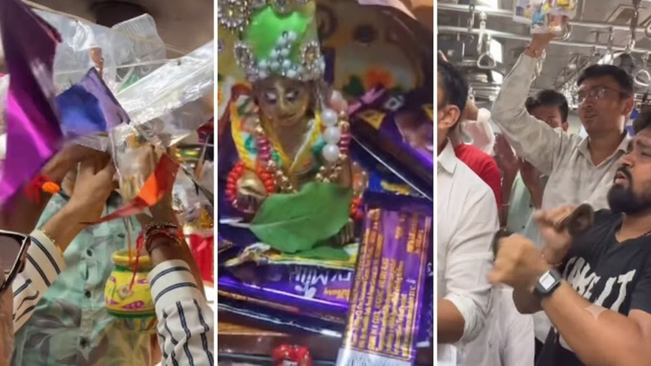 Trending Video : મુંબઈની લોકલ બની ગોકુળ! ભાયંદરની ટ્રેનમાં ગુંજ્યો કાન્હાના નામનો નાદ, લડ્ડુ ગોપાલની મૂર્તિ અને દહીંહાંડી જોઈ મુસાફરો થયા લીન