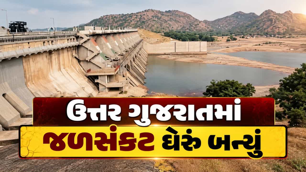 Breaking News : ધરોઈ ડેમ સૂકાયો, ખેતરો સુકાવા લાગ્યા, ઉત્તર ગુજરાતમાં જળસંકટ ઘેરું બન્યું, જુઓ Video