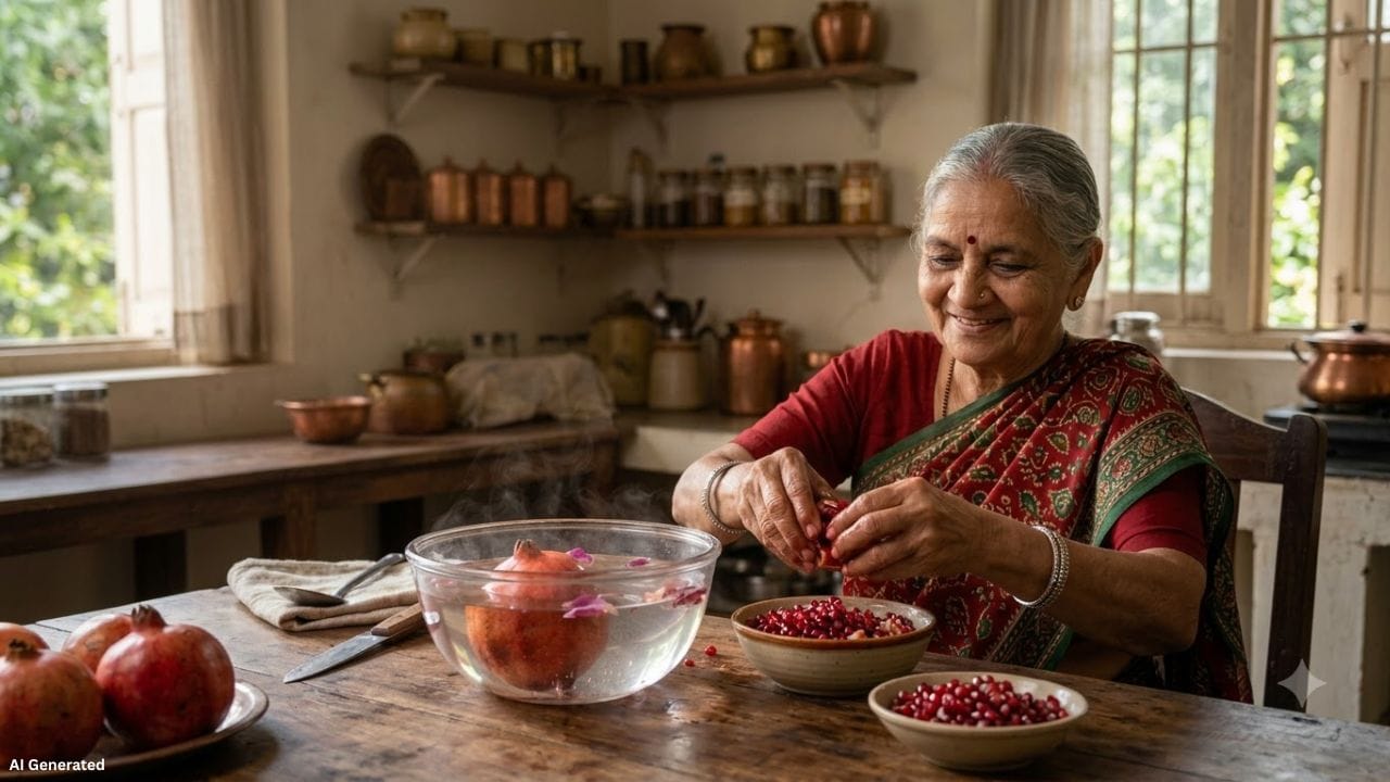 હૂંફાળા પાણીમાં પલાળેલી દાડમ હૃદયના સ્વાસ્થ્ય માટે પણ ફાયદાકારક હોવાનું માનવામાં આવે છે. તે કોલેસ્ટ્રોલ નિયંત્રણમાં મદદ કરી શકે છે. દાડમને લગભગ 10 મિનિટ હૂંફાળા પાણીમાં રાખ્યા બાદ તેના દાણા ખાઈ શકાય છે. ( Disclaimer: આ લેખ માત્ર જાણકારી માટે છે. તેનો ઉપયોગ પુર્વે આપ આપના તબીબ અથવા તજજ્ઞોની સલાહ ખાસ લેવી જરૂરી છે. )