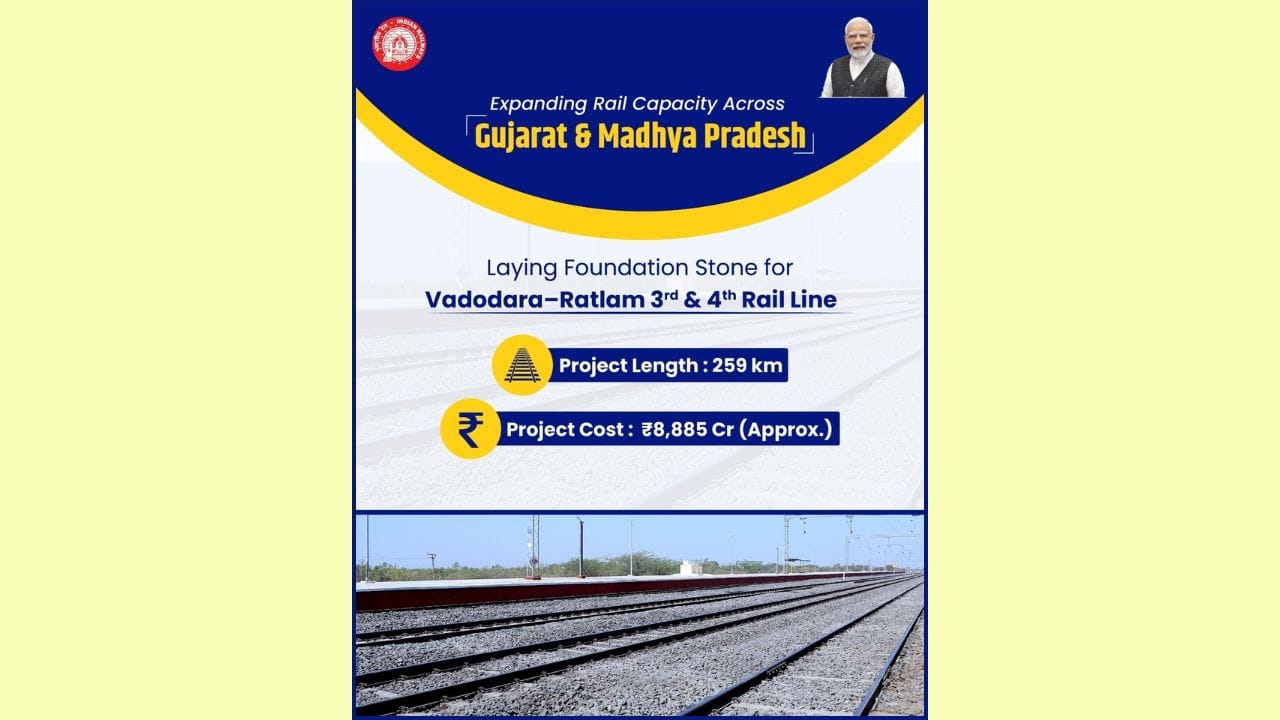 આ બંને પ્રોજેક્ટ્સનો હેતુ ગુજરાતના મહત્વપૂર્ણ રેલ નેટવર્કમાં ટ્રેનોની ક્ષમતા વધારવાનો છે. વડોદરા-રતલામ વચ્ચે 259 કિલોમીટર લાંબા રેલ રૂટ પર નવી લાઇન બનવાથી મધ્ય પ્રદેશ, ઉત્તર ભારત અને દિલ્હી-મુંબઈ રૂટ તરફ જતા મુસાફરો અને માલ પરિવહનને મજબૂતી મળશે. બીજી તરફ, 33 કિલોમીટર લાંબા વિશ્વામિત્રી-ડભોઈ રૂટ પર બીજી લાઇન બનવાથી વડોદરા અને સ્ટેચ્યુ ઓફ યુનિટી તરફની રેલ કનેક્ટિવિટી વધુ સારી થશે.