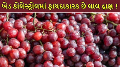 બેડ કોલેસ્ટ્રોલથી લઈને હાર્ટ સુધી ફાયદાકારક છે લાલ દ્રાક્ષ !