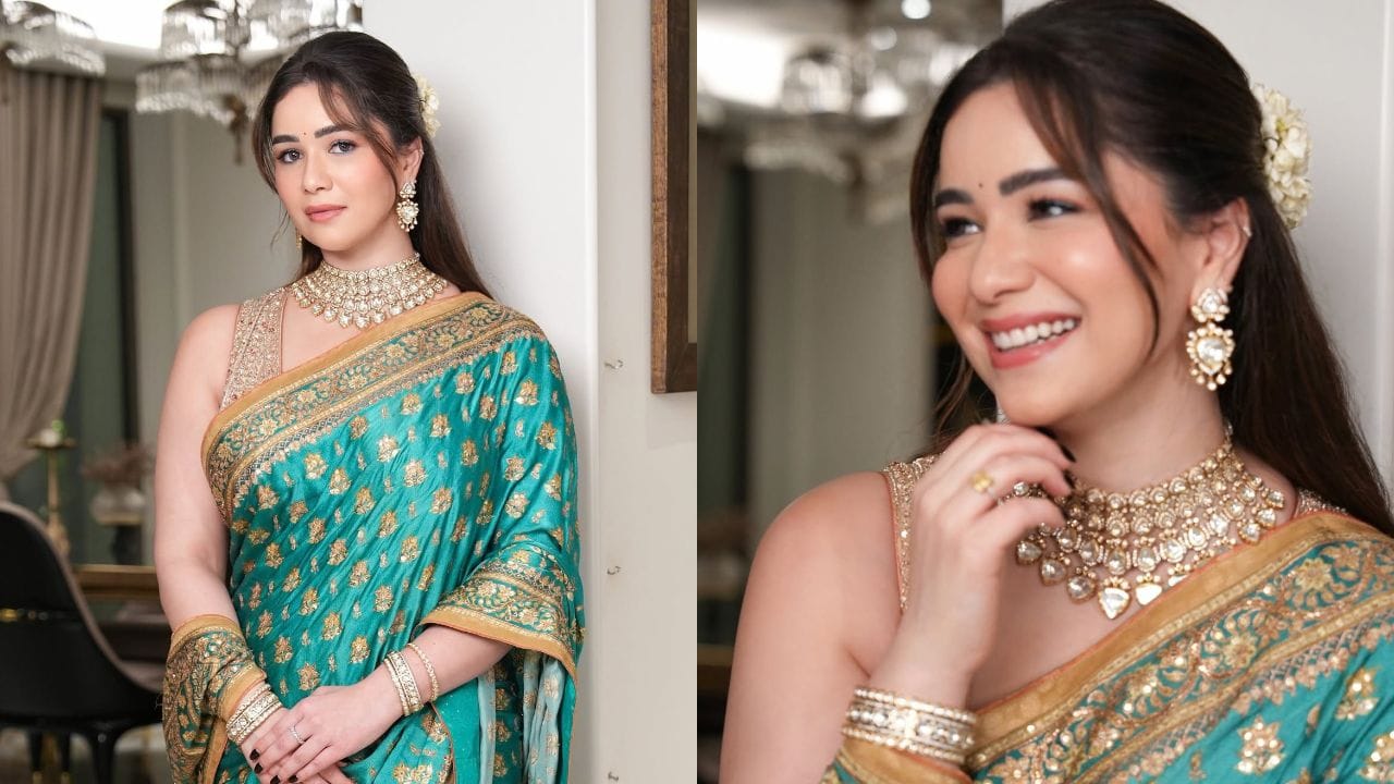 Sara Tendulkar Viral Ganesh Chaturthi Look in Saree (7)