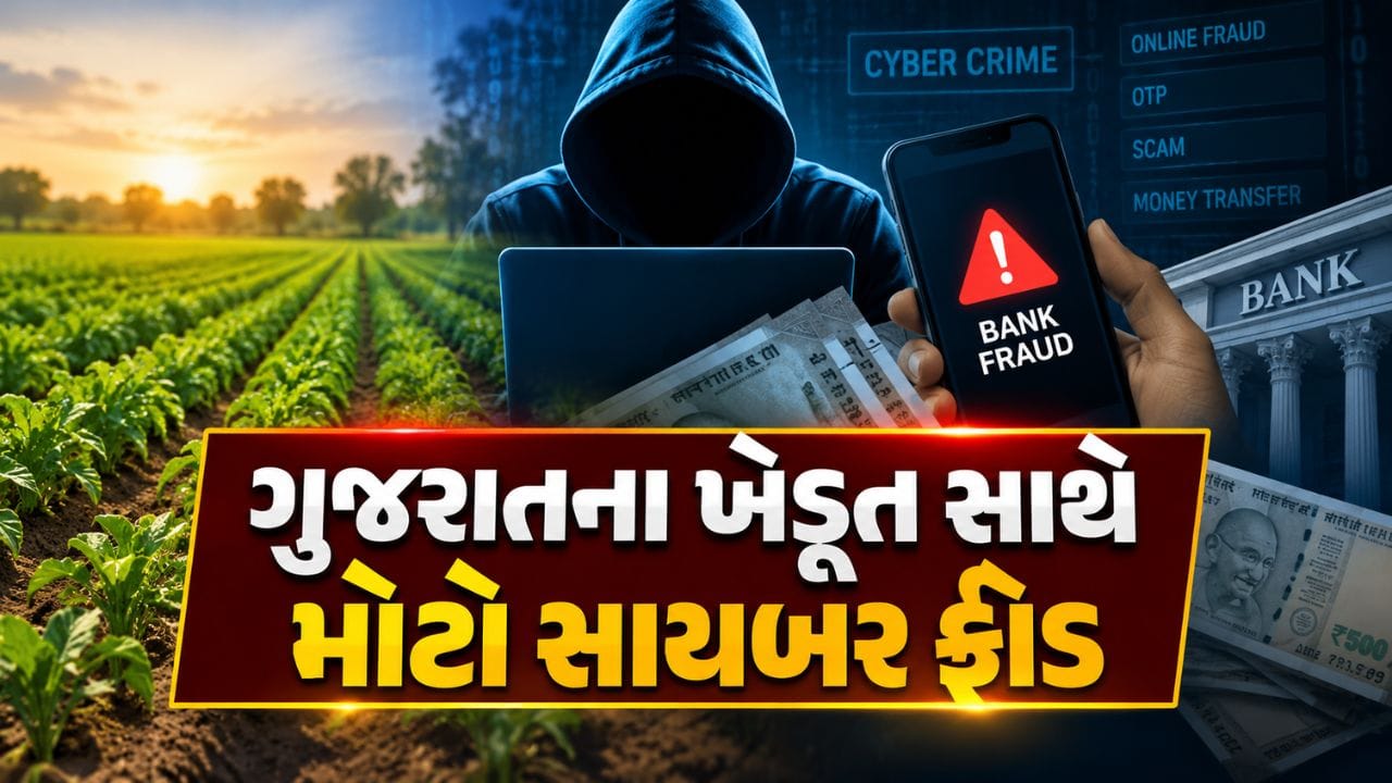 ગુજરાતમાં ચોંકાવનારો સાયબર ફ્રોડ, ખેડૂતના બેંક ખાતામાંથી 29 મિનિટમાં ₹9.18 લાખ ઉપડી ગયા