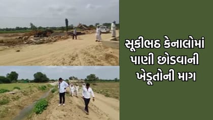 વાવ-થરાદ: કેનાલમાં પાણી છોડવાની માગ સાથે ખેડૂતોએ આપ્યુ આવેદનપત્ર