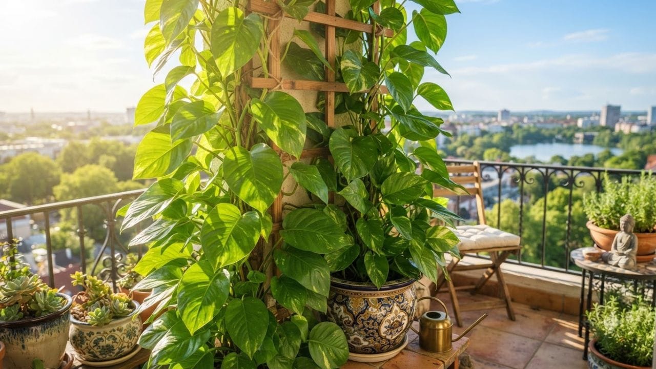 મની વેલ (Money Plant):આ છોડ આર્થિક સમૃદ્ધિ અને સુખ-શાંતિનું પ્રતિક છે. ઘરની બાલકનીમાં તેને લગાવવાથી તમે ઘરમાં ધન અને સમૃદ્ધિ લાી શકો છો. આ ઉપરાંત આ છોડ હવાને શુદ્ધ કરવામાં પણ મદદ કરે છે.