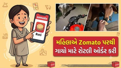 રખડતી ગાયો માટે મહિલાએ Zomato થી રોટલી ઓર્ડર કરી