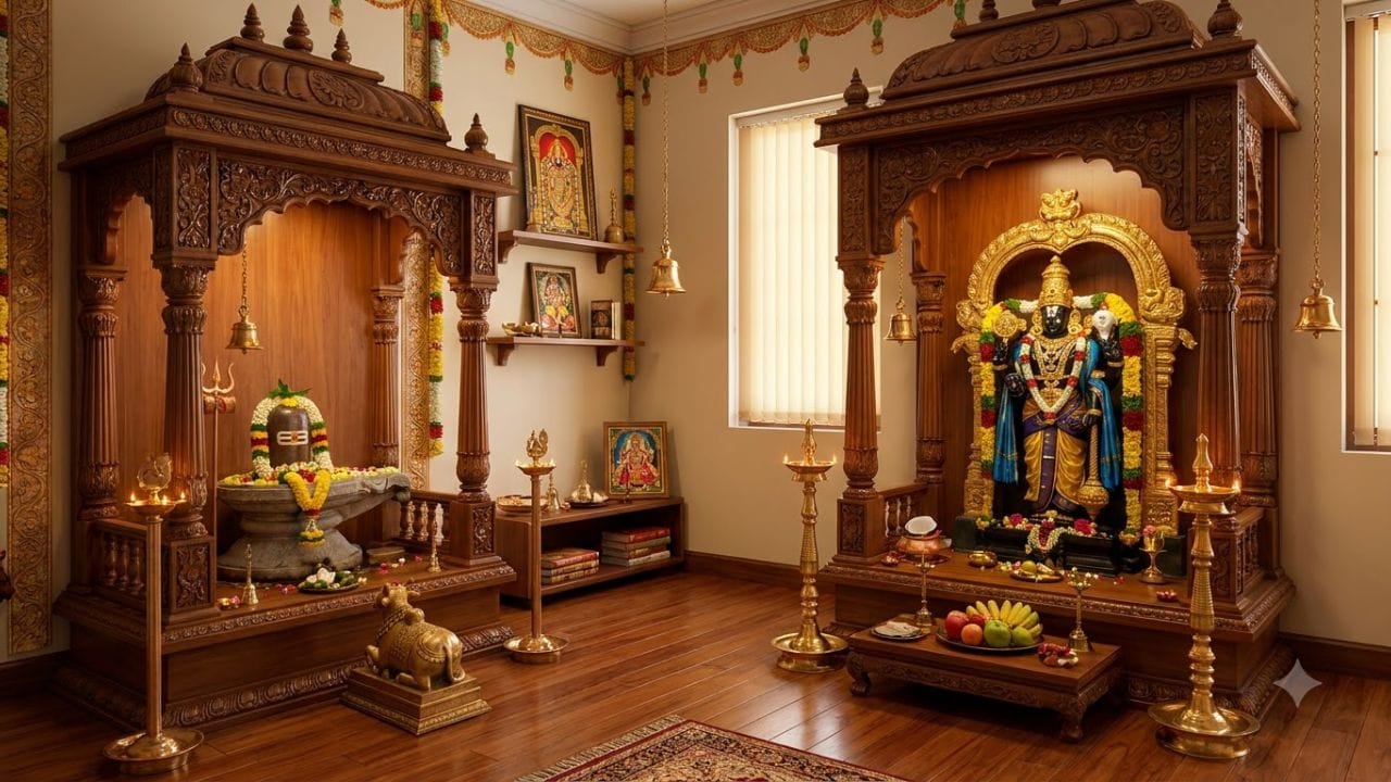 વાસ્તુ શાસ્ત્ર અનુસાર, ઘરના મંદિરમાં ભગવાનની મૂર્તિઓ એકબીજાની સામે ન રાખવી જોઈએ. એવું માનવામાં આવે છે કે અલગ-અલગ મૂર્તિઓની ઊર્જા સામસામે આવવાથી ઊર્જાનો સંઘર્ષ થઈ શકે છે. તેની અસર ઘરની શાંતિ અને પરિવારના વાતાવરણ પર પડી શકે છે.