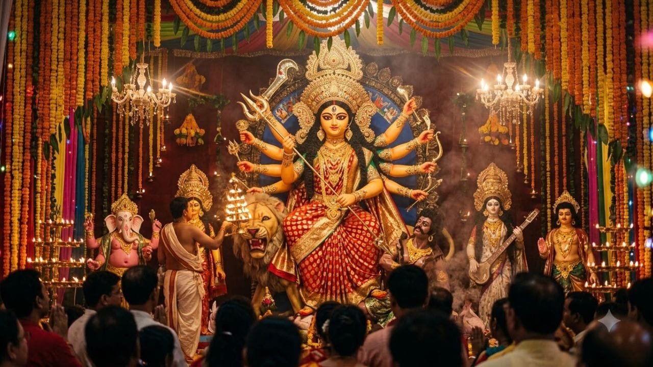 નવરાત્રી શરૂ થાય તે પહેલાં ઘરની સફાઈ કરવાની પણ પરંપરા છે. ધાર્મિક માન્યતાઓ અનુસાર, સ્વચ્છ અને વ્યવસ્થિત ઘર સકારાત્મક વાતાવરણ બનાવે છે. (Image Source | AI Generated)