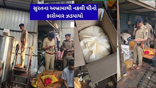 Surat Breaking News : સુરતના અબ્રામામાં નકલી ઘી બનાવતી ફેક્ટરી ઝડપાઈ, ત્રણ આરોપીઓ સામે કાર્યવાહી