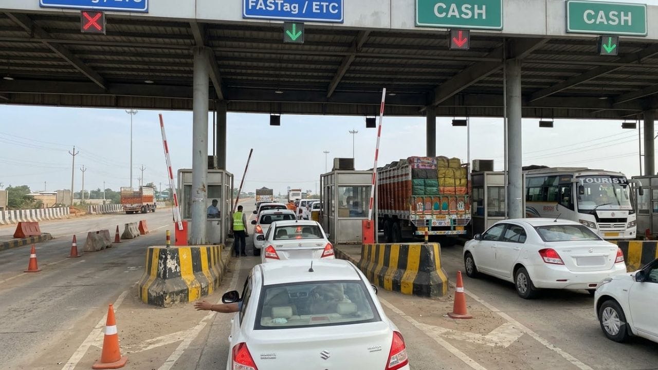 જો તમારો FASTag સ્કેન ન થતો હોય અને તમે રોકડને બદલે Google Pay, PhonePe, Paytm જેવા UPI અથવા અન્ય ડિજિટલ માધ્યમથી ચુકવણી કરો, તો તમારે બમણો ટોલ ટેક્સ ચૂકવવો નહીં પડે. આવી સ્થિતિમાં સામાન્ય ટોલ ટેક્સના 1.25 ગણા એટલે કે 25 ટકા વધારાની રકમ ચૂકવવાની રહેશે. (Image Source | AI Generated)