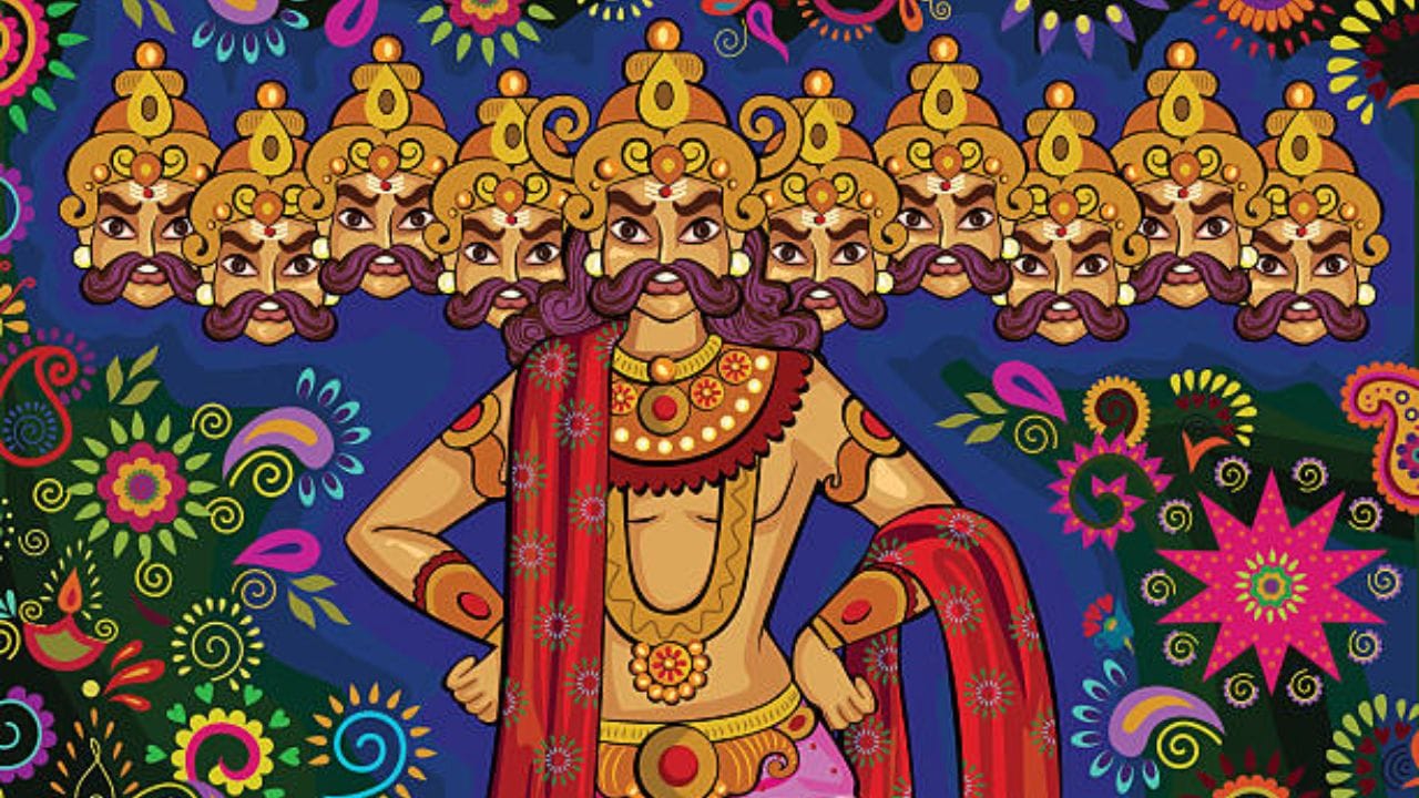 રામાયણમાં રાવણને શક્તિશાળી રાજા, વિદ્વાન અને ભગવાન શિવના ભક્ત તરીકે દર્શાવવામાં આવ્યો છે. તેનાં દસ માથાંને ચાર વેદ અને છ શાસ્ત્રો સાથે જોડતી માન્યતા તેની વિશાળ વિદ્વત્તાને રજૂ કરે છે. વેદ હિન્દુ ધર્મના સૌથી પ્રાચીન અને મહત્ત્વપૂર્ણ પવિત્ર ગ્રંથોમાં સામેલ છે. જ્યારે શાસ્ત્રો વિવિધ પ્રકારના જ્ઞાન, સિદ્ધાંતો અને વ્યવસ્થિત ઉપદેશો સાથે સંબંધિત છે. (Image Source | iStock)
