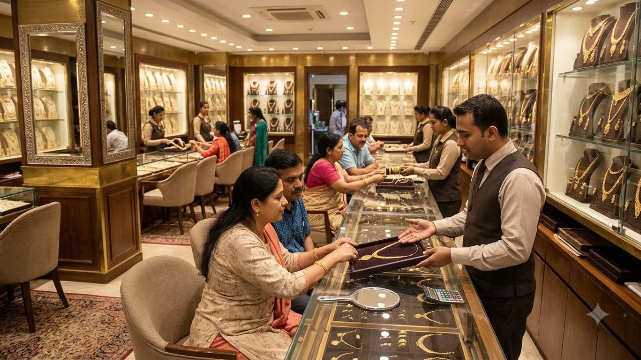 લાઈવ ટ્રેડિંગ ચાર્ટ પર નજર કરીએ તો સવારે 10:00 વાગ્યાથી લઈને બપોરે 12:00 વાગ્યા વચ્ચે સોનાના ભાવમાં તીવ્ર ઘટાડો જોવા મળ્યો હતો. જે બાદ બપોરે 12:00 વાગ્યાથી 1:30 વાગ્યાના સમયગાળા દરમિયાન તળિયાના સ્તરેથી મામૂલી સુધારો જોવા મળ્યો છે. હાલમાં ₹1,46,500 નું સ્તર સોના માટે મજબૂત પ્રતિકાર (Resistance) તરીકે કામ કરી રહ્યું છે. (Image Source | AI Generated)
