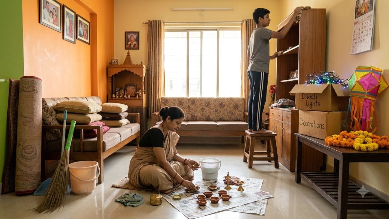 ઘરમાં લાંબા સમયથી બંધ પડી રહેલી ઘડિયાળો પણ દિવાળીની સફાઈ દરમિયાન તપાસવી જોઈએ. ધાર્મિક અને વાસ્તુ સંબંધિત માન્યતાઓમાં બંધ ઘડિયાળને પ્રગતિમાં અવરોધનું પ્રતીક માનવામાં આવે છે. જો ઘડિયાળ સામાન્ય રીતે રિપેર થઈ શકે તેમ હોય, તો તેને સુધરાવીને ફરી ઉપયોગમાં લઈ શકાય છે. જો તે સંપૂર્ણપણે બિનઉપયોગી હોય, તો તેનો યોગ્ય રીતે નિકાલ કરવો જોઈએ. (Image Source | AI Generated)