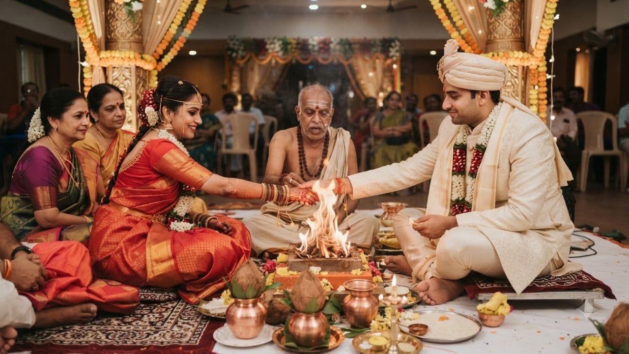 મંગળવારે હનુમાનજીના મંદિરમાં લાલ કપડામાં નારિયેળ બાંધીને અર્પણ કરવાનો ઉપાય પણ સૂચવવામાં આવે છે. એવું માનવામાં આવે છે કે ભક્તિ સાથે કરવામાં આવતો આ ઉપાય માંગલિક દોષની અસરોને ઘટાડવામાં મદદ કરી શકે છે. (Image Source | AI Generated)