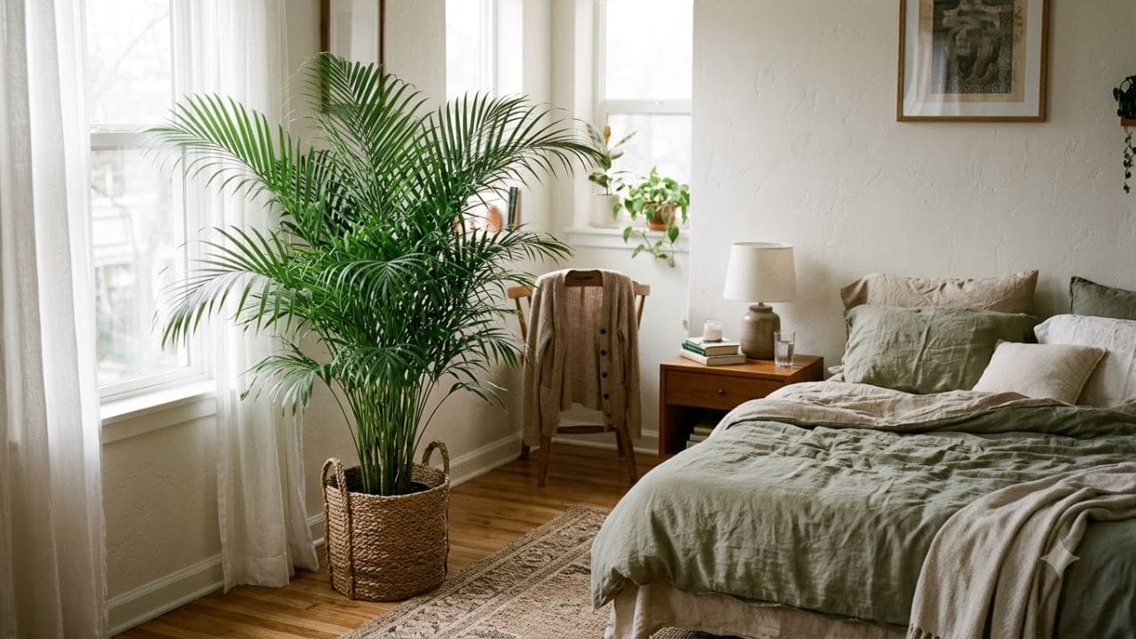 5. એરેકા પામ (Areca Palm) ઘરની અંદર મૂકવા માટે એરેકા પામ એક શ્રેષ્ઠ પ્લાન્ટ છે. તેના ઘટ્ટ અને સુંદર પાંદડા લિવિંગ રૂમ કે બાલ્કનીને સુંદર બનાવે છે અને સાથે-સાથે ઘરના વાતાવરણમાં ભેજ જાળવી રાખી હવાને શુદ્ધ રાખવામાં મદદ કરે છે.