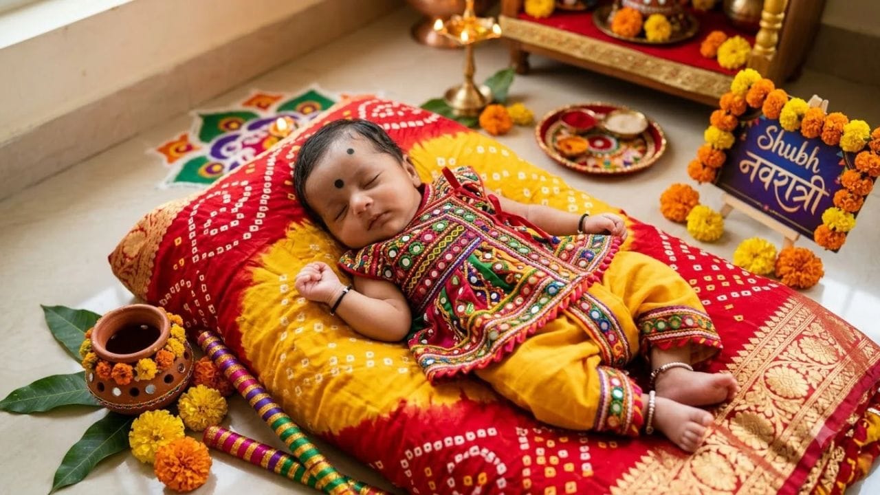 શારદીય નવરાત્રિને હિંદુ ધર્મમાં ખૂબ જ પવિત્ર અને શુભ સમય માનવામાં આવે છે. આ દિવસોમાં મા દુર્ગાના નવ સ્વરૂપોની પૂજા કરવામાં આવે છે. ધાર્મિક માન્યતાઓ અનુસાર, નવરાત્રિ દરમિયાન ઘરમાં પૂજા-પાઠ, મંત્ર જાપ અને દેવી આરાધના કરવાથી સકારાત્મકતા આવે છે. એવામાં જ્યારે કોઈ બાળકનો જન્મ આ પાવન દિવસોમાં થાય છે, તો પરિવારમાં એને શુભ અવસર તરીકે જોવામાં આવે છે.