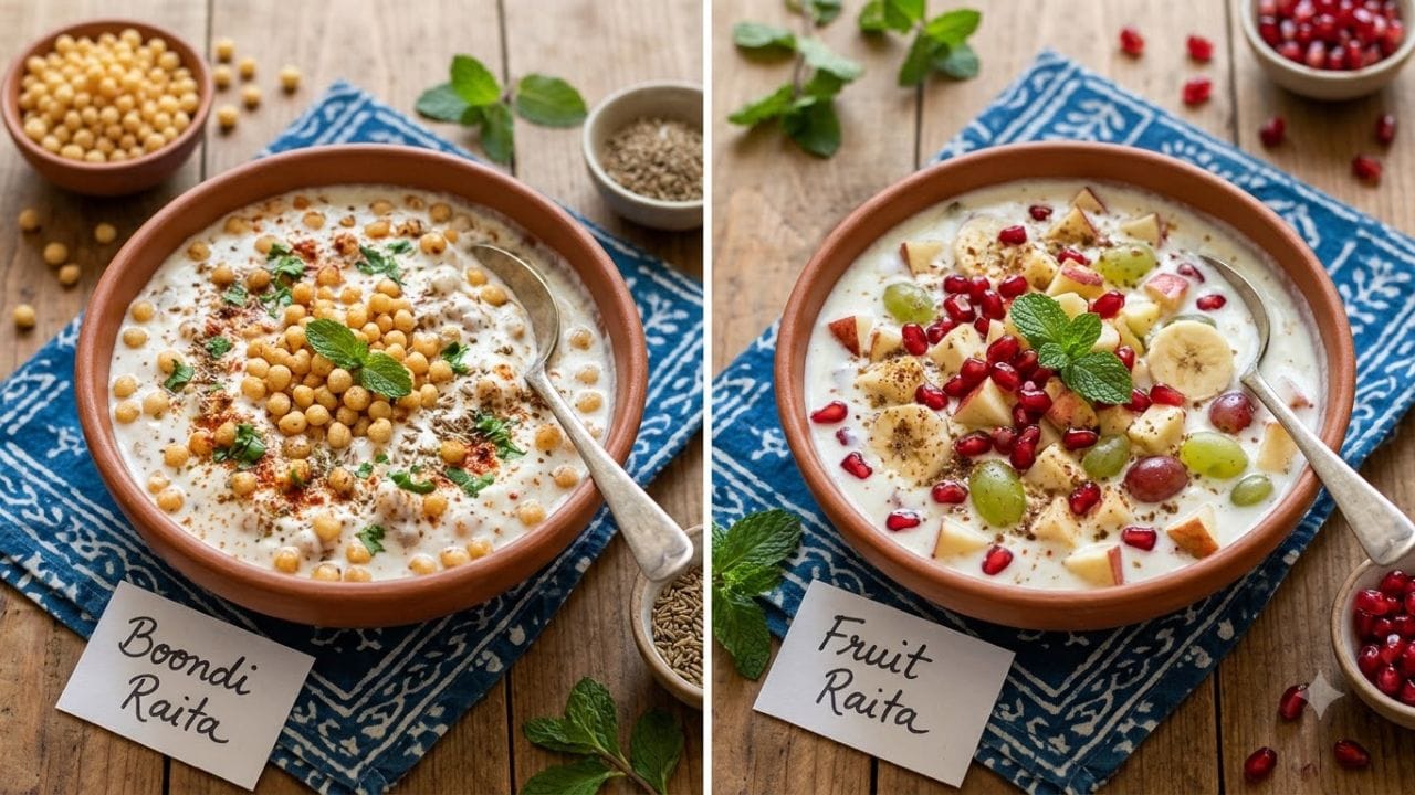 બૂંદી રાયતું કેટલું હેલ્ધી છે? બૂંદી રાયતું બનાવવા માટે વપરાતા ચણાના લોટ (બેસન) માંથી થોડું પ્રોટીન મળે છે અને દહીંમાંથી કેલ્શિયમ પ્રાપ્ત થાય છે, તેથી તેને સાવ અનહેલ્ધી કહી શકાય નહીં. પરંતુ બજારમાં મળતી મોટાભાગની બૂંદી તેલમાં ડીપ-ફ્રાય કરેલી હોય છે, જેના લીધે તેમાં ફેટ અને કેલરીનું પ્રમાણ અતિશય વધી જાય છે. જો તમે વજન ઘટાડવા (Weight Loss) નો પ્રયાસ કરી રહ્યા હોવ, તો વધુ માત્રામાં તળેલી બૂંદી ખાવાથી દૈનિક કેલરી વધી શકે છે. જોકે, બૂંદીનું પ્રમાણ સાવ ઓછું રાખીને અથવા બૂંદીને ગરમ પાણીમાં પલાળી વધારાનું તેલ નિતારીને તાજા દહીં સાથે રાયતું બનાવવામાં આવે તો તે પ્રમાણમાં હેલ્ધી બની શકે છે.