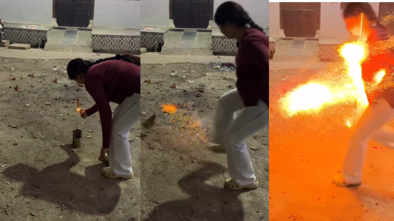 Trending Video : પાપા કી પરીનો દિવાળી સ્ટંટ પડ્યો ભારે! હાથમાં જ ફૂટ્યો રોકેટ, વીડિયો થયો વાયરલ