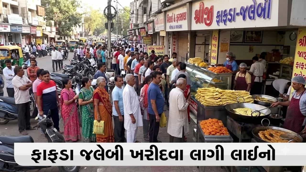 Breaking News: દશેરા પર ફાફડા-જલેબીનું ધૂમ વેચાણ, અમદાવાદ, વડોદરા, સુરત સુધી દુકાનો પર લાંબી કતારો, ભાવવધારા છતાં લોકોમાં ભારે ઉત્સાહ, જુઓ Video