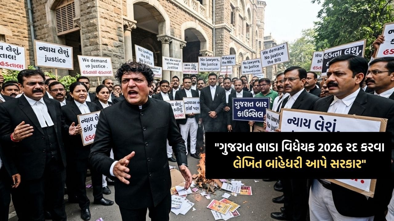 રાજ્યના વકીલ આલમ દ્વારા ગુજરાત ભાડા વિધેયક 2026ના વિરોધ મામલે હડતાળ યથાવત્, લેખિત બાંહેધરી આપવાની માગ પર અડગ- Video
