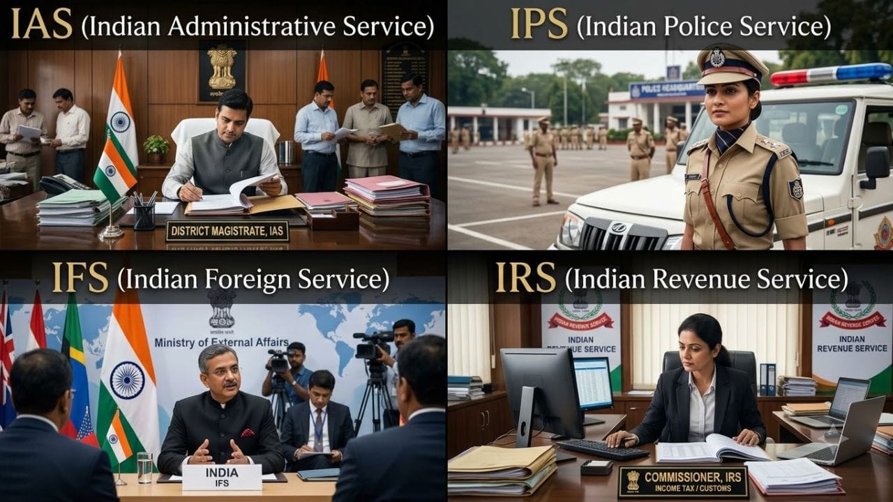 દર વર્ષે લાખો યુવાનો યુપીએસસી (UPSC) સિવિલ સર્વિસીસની તૈયારી કરે છે અને IAS, IPS, IFS કે IRS બનવાનું સ્વપ્ન સેવે છે. પરંતુ તૈયારી કરતી વખતે દરેકના મનમાં એક રસપ્રદ સવાલ ચોક્કસ થાય છે કે આ ચારમાંથી આખરે સૌથી વધુ પગાર, પાવર અને શાહી સુવિધાઓ કોને મળે છે?