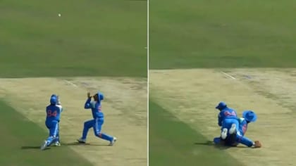Video: કેચ પકડવાનો પ્રયાસ કરતી વખતે બે ભારતીય ખેલાડીઓ અથડાયા