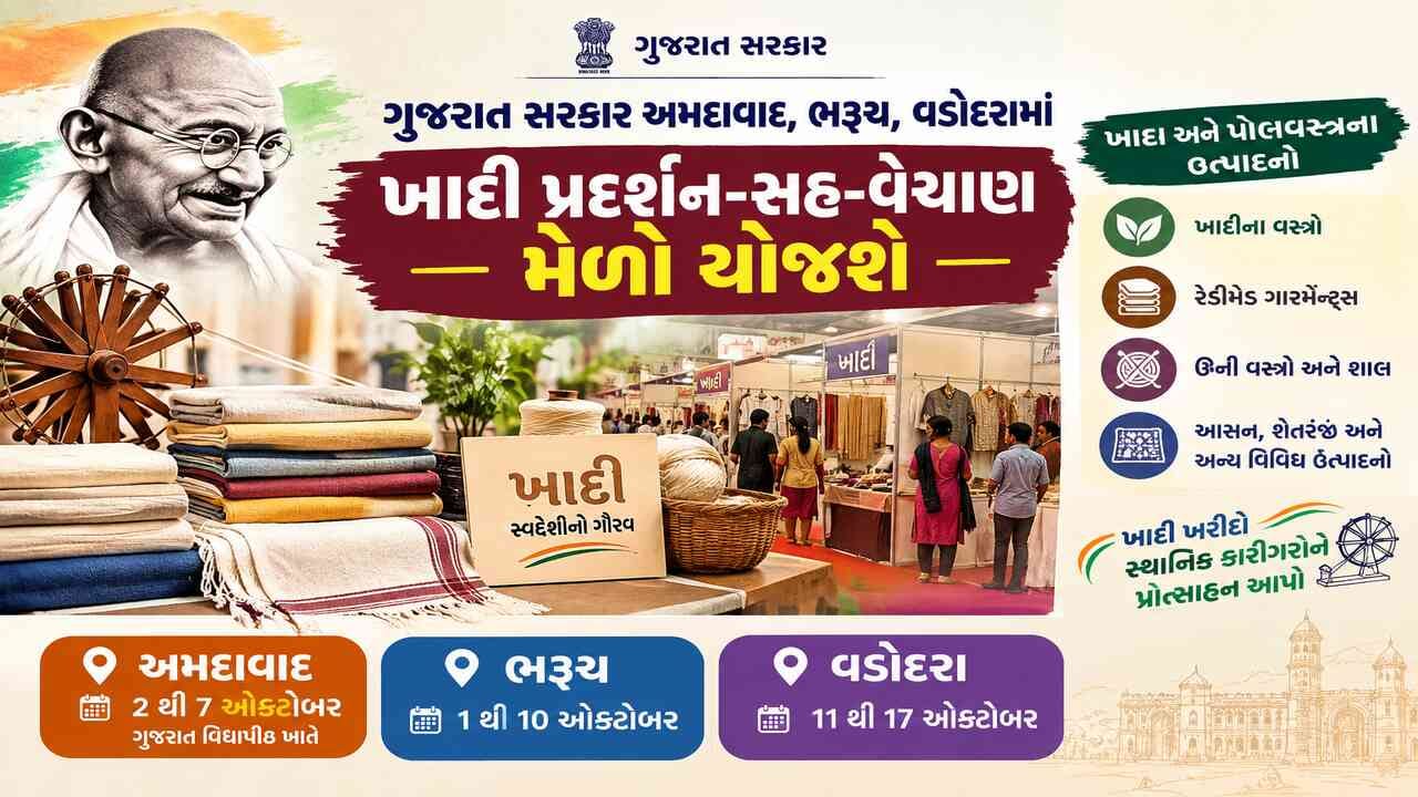 Breaking News : ગાંધી જયંતીએ ગુજરાત સરકારની જાહેરાત, ખાદી-પોલિવસ્ત્ર પર મળશે 30 % ખાસ બજાર પ્રોત્સાહન