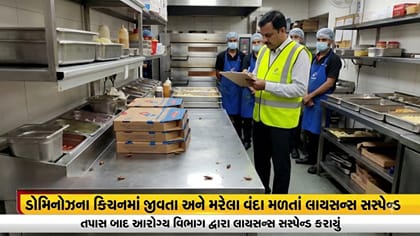 કિચનમાં જીવંત વંદા મળતાં ડોમિનોઝ પર FDAની લાલ આંખ, લાયસન્સ સસ્પેન્ડ