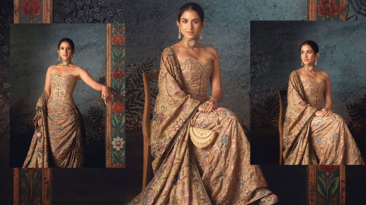 રાધિકા અંબાણીના ડ્રેસમાં જોવા મળી કૃષ્ણ લીલા, કોર્સેટ અને દુપટ્ટાની લેટેસ્ટ ડિઝાઇનમાં લાગી રહી છે સુંદર