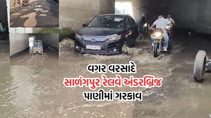 બોટાદનો સાળંગપુર રેલવે અંડરબ્રિજ વગર વરસાદે પાણીમાં ગરકાવ- Video