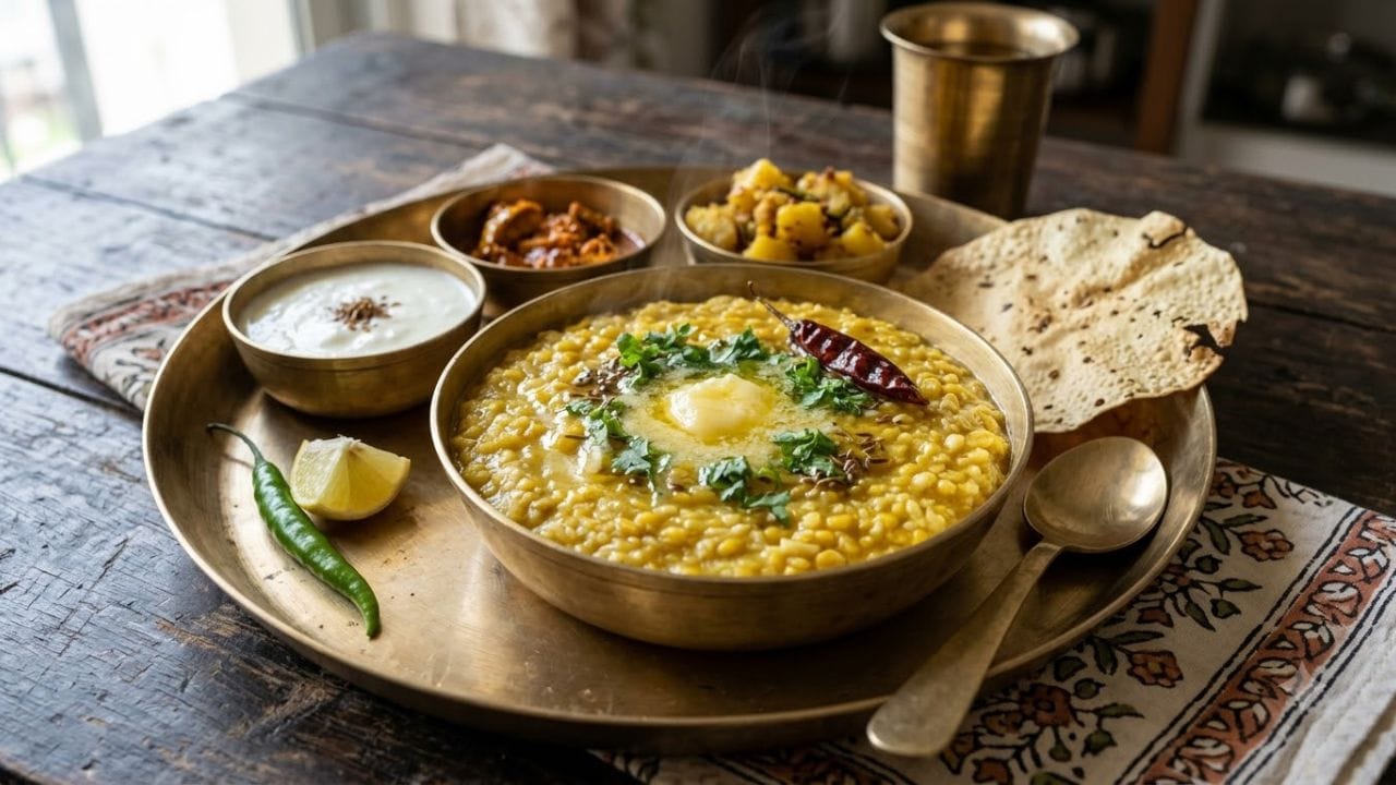 દૂધીમાં પાણીનું પ્રમાણ વધારે હોય છે અને તે ભોજનમાં હળવી શાકભાજીનો ઉમેરો કરે છે. પાલકમાંથી ફોલેટ, વિટામિન K અને અન્ય પોષક તત્ત્વો મળે છે. બીજી તરફ, મગની દાળ પ્રોટીન અને ફાઇબરનો સારો સ્રોત છે. ચોખા શરીરને ઊર્જા પૂરી પાડે છે. આ સામગ્રીનું સંયોજન ભોજનમાં વિવિધ પોષક તત્ત્વો ઉમેરવામાં મદદરૂપ બની શકે છે.