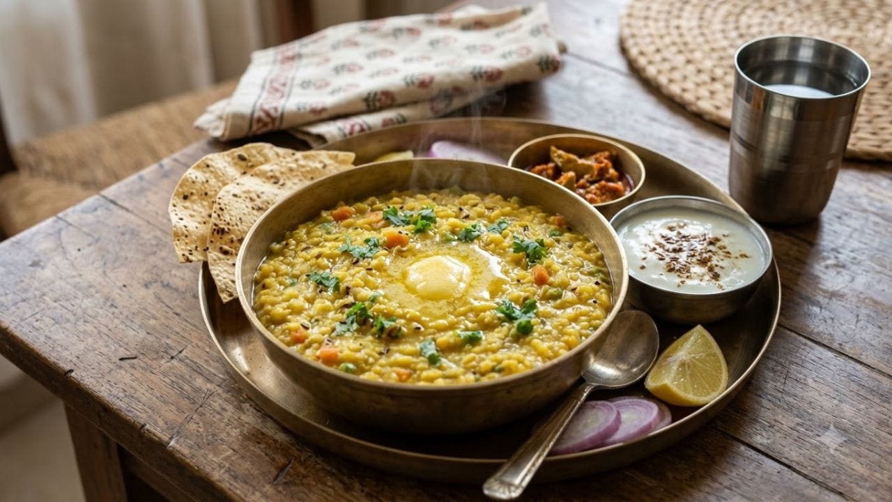 આજકાલની વ્યસ્ત જીવનશૈલીમાં ખાવા-પીવાની અનિયમિત આદતોને કારણે ઘણા લોકોને પેટમાં ભારેપણું, ગેસ, બ્લોટિંગ અને પાચન સંબંધિત અસ્વસ્થતાનો અનુભવ થાય છે. આવી સ્થિતિમાં ભોજનની પસંદગી પર ધ્યાન આપવું જરૂરી છે. જો તમે સ્વાદિષ્ટ હોવાની સાથે પૌષ્ટિક અને સરળતાથી તૈયાર થઈ જાય તેવી વાનગી શોધી રહ્યા હોવ, તો દૂધી, પાલક અને મગની દાળથી બનેલી ખીચડી તમારા રોજિંદા મેનૂમાં સારો વિકલ્પ બની શકે છે.