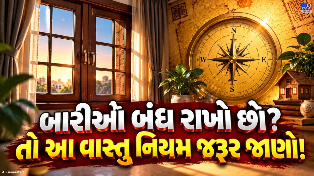 વાસ્તુશાસ્ત્રમાં ઘરની રચના સાથે જોડાયેલી નાની-નાની બાબતોને પણ મહત્વ આપવામાં આવે છે. તેમાં બારીઓની સ્થિતિ, સફાઈ અને ઉપયોગનો પણ સમાવેશ થાય છે. એવું માનવામાં આવે છે કે ઘરમાં પ્રકાશ અને હવાની યોગ્ય અવરજવર રહે તો વાતાવરણ વધુ સકારાત્મક બની શકે છે. તેથી બારીઓને લાંબા સમય સુધી બંધ રાખવાની આદત ટાળવાની સલાહ આપવામાં આવે છે.