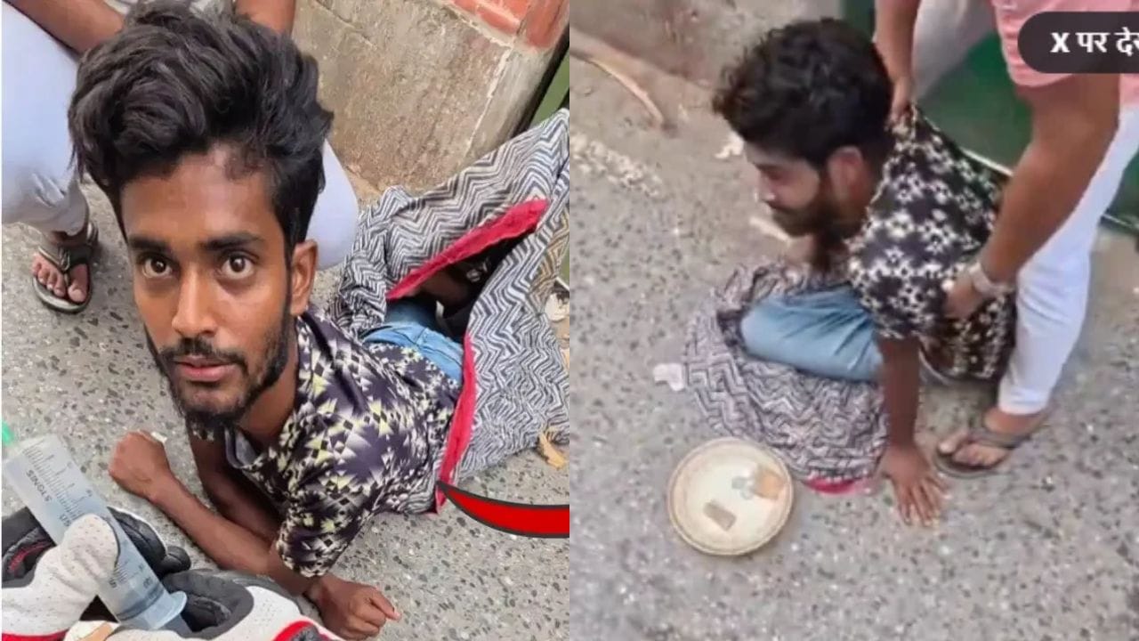 Viral Video : લકવાગ્રસ્ત હોવાનો ઢોંગ કરી ભીખ માંગતો હતો ભીખારી, લોકોને પડી ગઈ ખબર અને પછી જે થયું